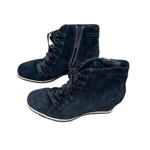 Earth Shoes Kalmar Wedge Leather Ankle Booties Size‎ 9